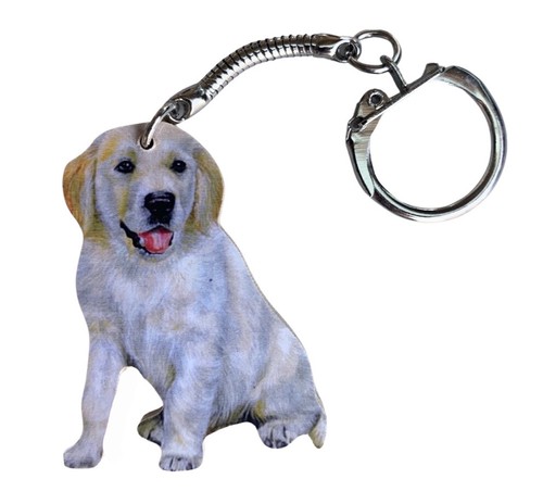 Golden retriever puppy keyring - retriever,
