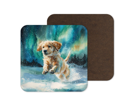 Golden retriever puppy winter - retriever,