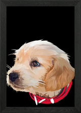 Golden retriever puppy Framed