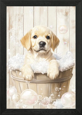 Golden Retriever Puppy Bath