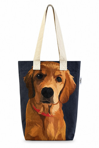 Golden retriever puppy tote - golden,