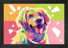 GOLDEN RETRIEVER PUPPY Framed
